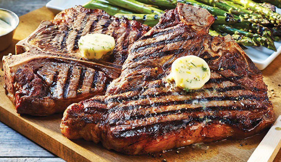 Grilled T-bone Steak with Lemon Dill Butter & Asparagus - Safeway