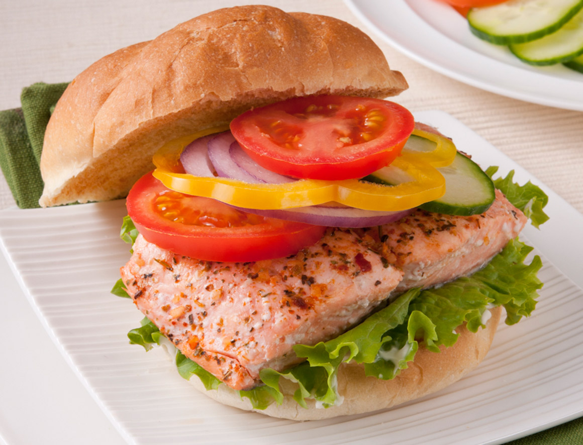 Easy Salmon Fillet Burgers