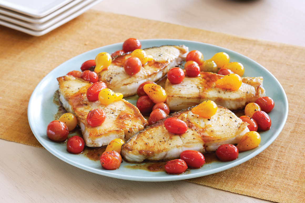 Pan Seared Halibut with Cherry Tomatoes Safeway