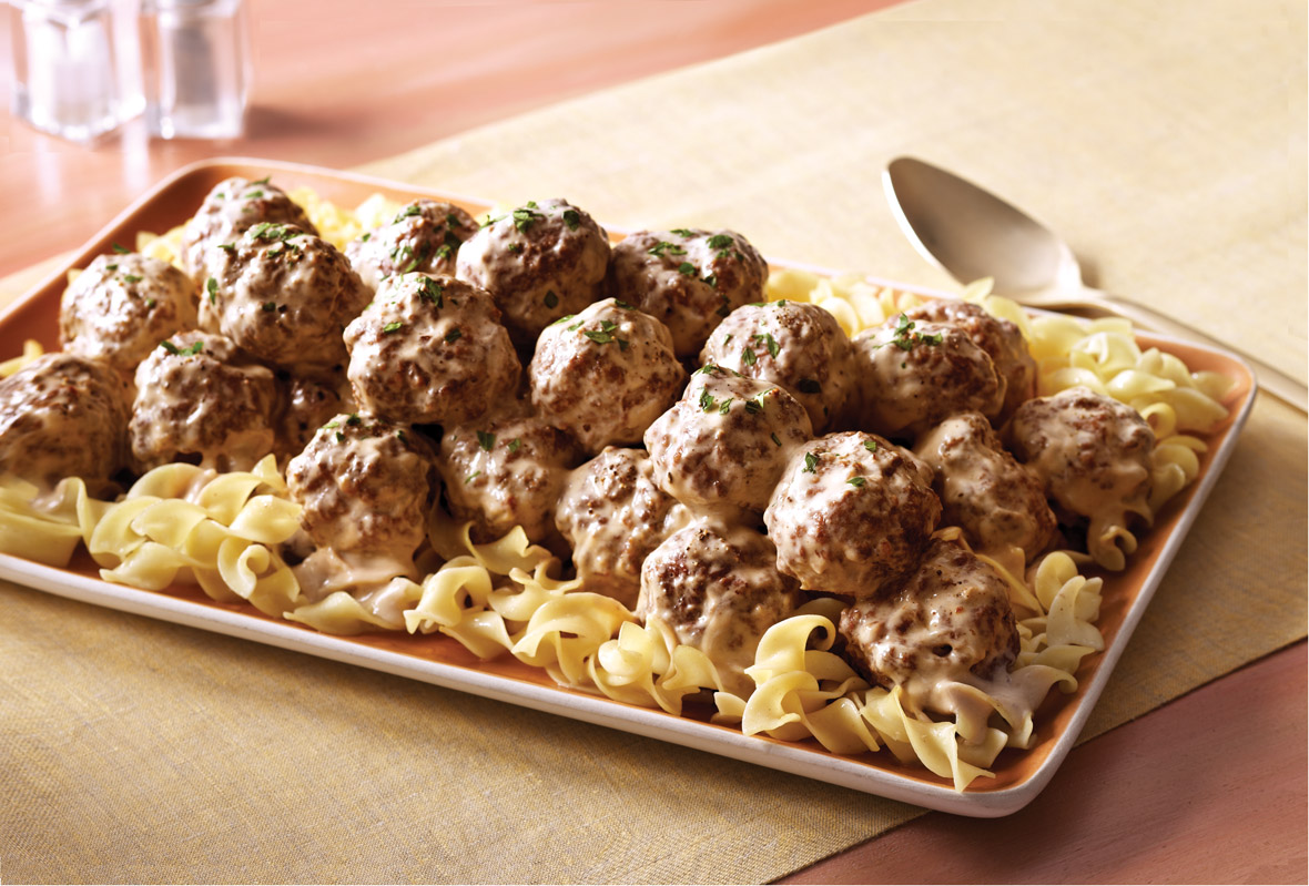 Swedish Meatballs Over Egg Noodles Safeway