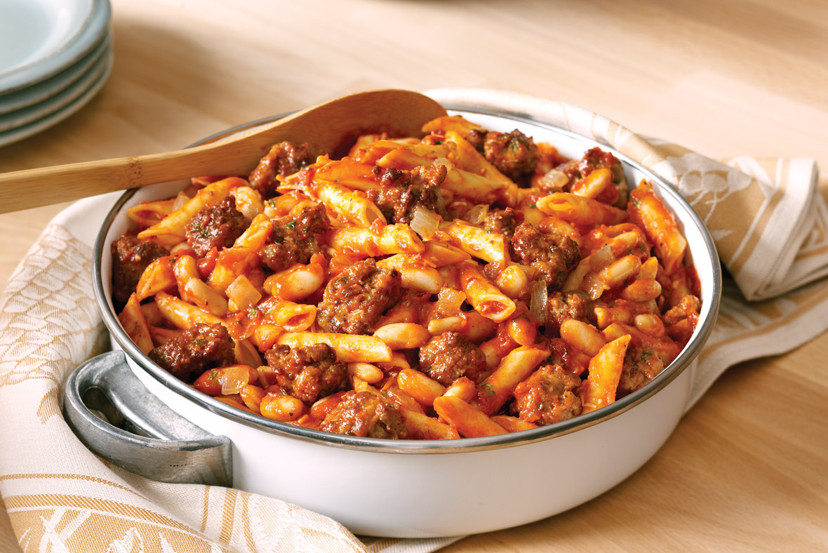 Mostaccioli with Sausage and White Beans - Safeway