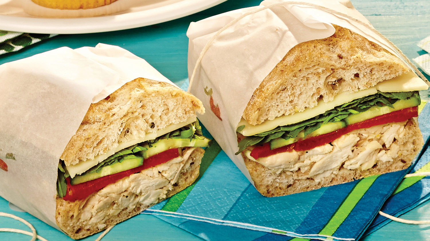 Roasted Chicken And Sweet Pepper Sandwiches Safeway