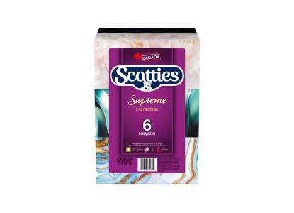 Scotties Supreme Facial Tissue 3-Ply 6 boxes x 81 Sheets