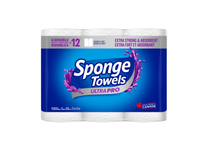 SpongeTowels® UltraPRO Paper Towel 2-Ply 6 Double Rolls = 12 Rolls